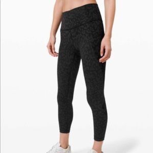 LuluLemon Wunder Under High-Rise Tight 25" Camo Deep Coal